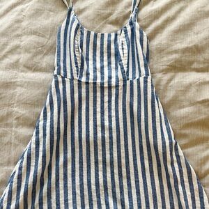 Old Navy Blue and White Striped Mini Dress